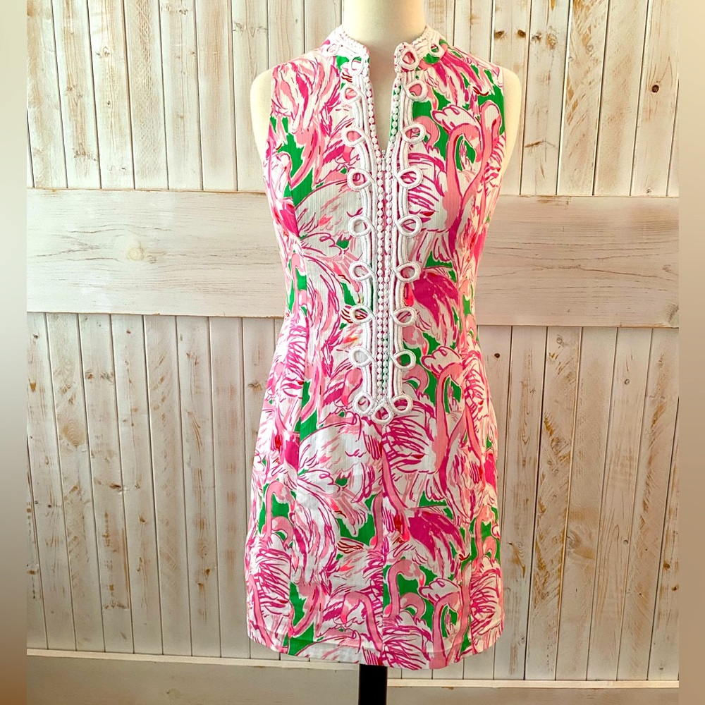 Lilly Pulitzer flamingo print dress